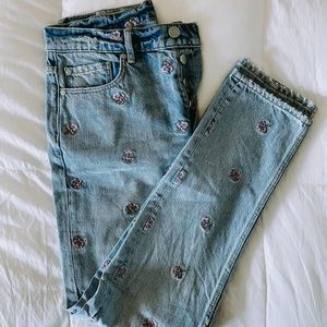 La Vie Rebecca Taylor Floral Jeans